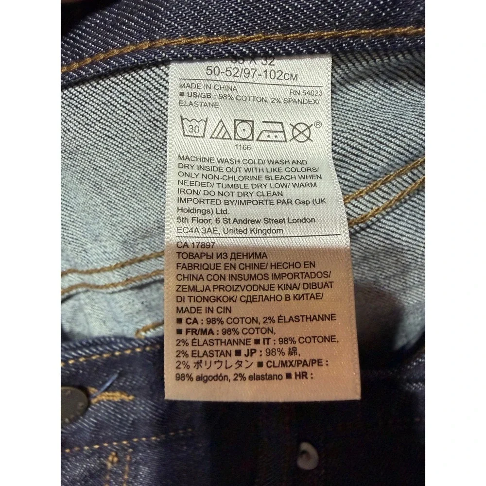 NWT‎ Banana Republic Slim Rinse Denim Mens 35x32 Dark Wash Preppy Minimalist
